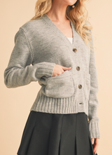 Load image into Gallery viewer, Heather Gray Perla Cardigan
