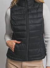 Load image into Gallery viewer, Black Lightweight Puffer Vest
