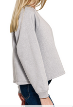 Load image into Gallery viewer, Heather Gray Sweatshirt &amp; Pants Fleece Lounge Set
