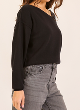 Load image into Gallery viewer, Black Asymmetric Sweater
