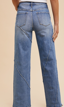 Load image into Gallery viewer, High Rise Decorative Seams Wide-Leg Jeans

