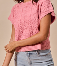 Load image into Gallery viewer, Blush Pink Floral Print Sleeveless Sweater
