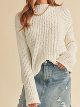 Load image into Gallery viewer, White Mock Neck Sweater
