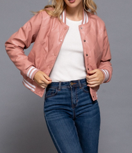 Load image into Gallery viewer, Dusty Pink Bomber Jacket
