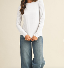 Load image into Gallery viewer, Ivory Ribbed Long Sleeve Shirt
