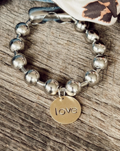 Load image into Gallery viewer, Chunky Brass Love Tag Bracelet
