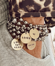 Load image into Gallery viewer, Stainless Steel &amp; Brass Heart Coin Tag Bracelet
