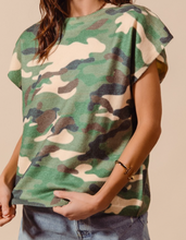 Load image into Gallery viewer, Camo Soft Short Sleeve Sweater
