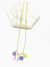 Load image into Gallery viewer, KC Royals' Baseball Charm Necklace

