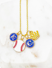 Load image into Gallery viewer, KC Royals' Baseball Charm Necklace

