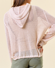 Load image into Gallery viewer, Cream Net Cardigan Hoodie
