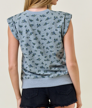 Load image into Gallery viewer, Gray Floral Sleeveless Sweatshirt
