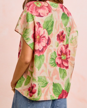 Load image into Gallery viewer, Blush Pink Floral Sleeveless Sweater
