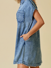Load image into Gallery viewer, Soft Denim Shirt Dress (w/ POCKETS)
