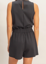 Load image into Gallery viewer, Black Sleeveless Romper
