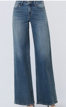 Load image into Gallery viewer, Mid-Rise Wide-Leg Full Length Medium Dark Jeans
