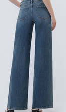 Load image into Gallery viewer, Mid-Rise Wide-Leg Full Length Medium Dark Jeans
