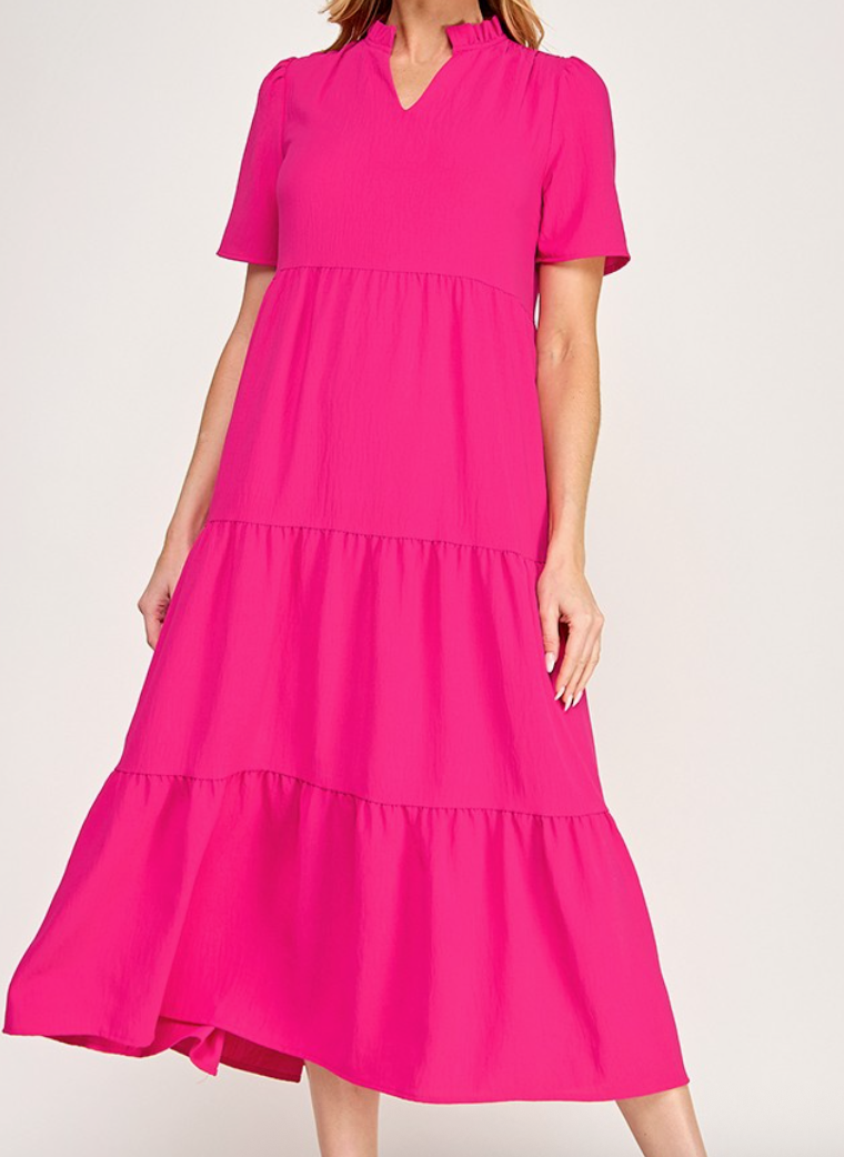 fuchsia maxi dress Fuchsia Maxi Dress large