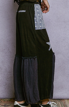 Load image into Gallery viewer, Black Star Patch Gauze Jogger Pants
