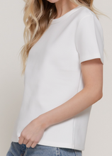 Load image into Gallery viewer, White Soft Knit Jersey Tee
