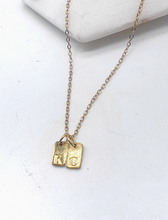 Load image into Gallery viewer, Gold KC Bar Charm Necklace
