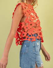 Load image into Gallery viewer, Coral Floral Lace Top
