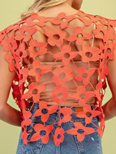 Load image into Gallery viewer, Coral Floral Lace Top
