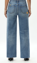 Load image into Gallery viewer, Floral Embroidered Wide-Leg Jeans
