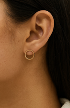 Load image into Gallery viewer, Circle Hoop Post Earrings

