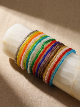 Load image into Gallery viewer, 16-Strand Colorful Glass Bead Bracelet Set

