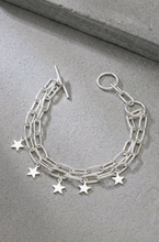 Load image into Gallery viewer, Two-Row Star Cable Chain Bracelet
