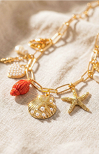 Load image into Gallery viewer, Coastal Charm Paperclip Chain Necklace
