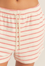 Load image into Gallery viewer, Red &amp; White Stripe Terry Knit Shorts

