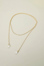Load image into Gallery viewer, Twisted Rope Pearl Tip Necklace
