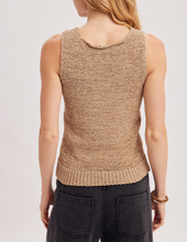 Load image into Gallery viewer, Taupe Ribbed-Knit Sleeveless Sweater
