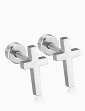 Load image into Gallery viewer, Cross Post Earrings
