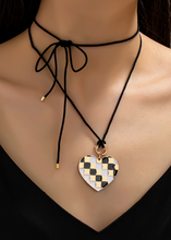 Load image into Gallery viewer, Checkered Mosaic Charm Neklace
