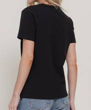 Load image into Gallery viewer, Black Soft Knit Jersey Tee
