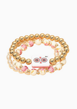 Load image into Gallery viewer, Mahjong Floral Pearl Bead Stretch Bracelet Set
