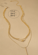 Load image into Gallery viewer, 3-Chain Bar, Knot, &amp; Stick Necklace
