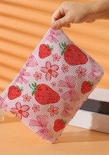 Load image into Gallery viewer, Strawberry or Cherry Makeup Pouch Bag
