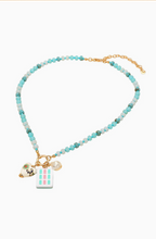 Load image into Gallery viewer, Mahjong Bead Necklace with Tile, Heart, &amp; Pearl Charm
