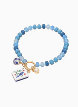 Load image into Gallery viewer, Mahjong Colorful Bead Stretch Bracelet w/ Tile &amp; Charms
