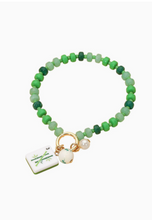 Load image into Gallery viewer, Mahjong Colorful Bead Stretch Bracelet w/ Tile &amp; Charms
