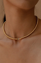 Load image into Gallery viewer, 18K Bubble Beads &amp; Rhinestone Centerpiece Necklace
