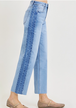 Load image into Gallery viewer, High-Rise 2-Tone Wide-Leg Jeans
