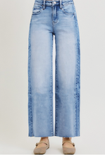 Load image into Gallery viewer, High-Rise 2-Tone Wide-Leg Jeans
