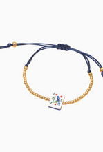 Load image into Gallery viewer, Mahjong Beaded Adjustable Cinch Pull Tie Bracelet
