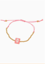Load image into Gallery viewer, Mahjong Beaded Adjustable Cinch Pull Tie Bracelet
