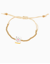 Load image into Gallery viewer, Mahjong Beaded Adjustable Cinch Pull Tie Bracelet
